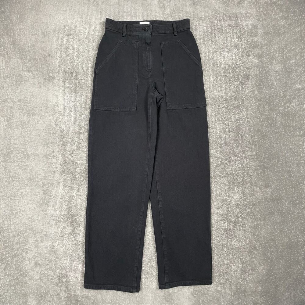 Aritzia Wilfred Free Modern Utility Pants Black Size 2 Minimalist Capsule Cotton